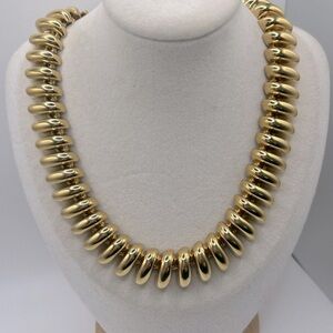 Vintage Erwin Pearl Goldtone Retro Choker Statement Hi Polished Runway